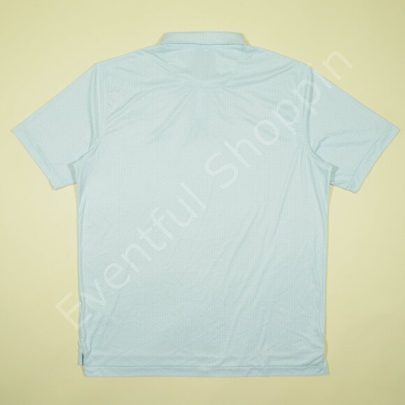 Peter Millar Reynolds Lake Oconee Polo Shirt Mens L White Blue Featherweight Sun - Picture 3 of 7